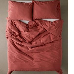NEW Urban Outfitters Cotton Duvet Cover King Size in rust 100% Cotton